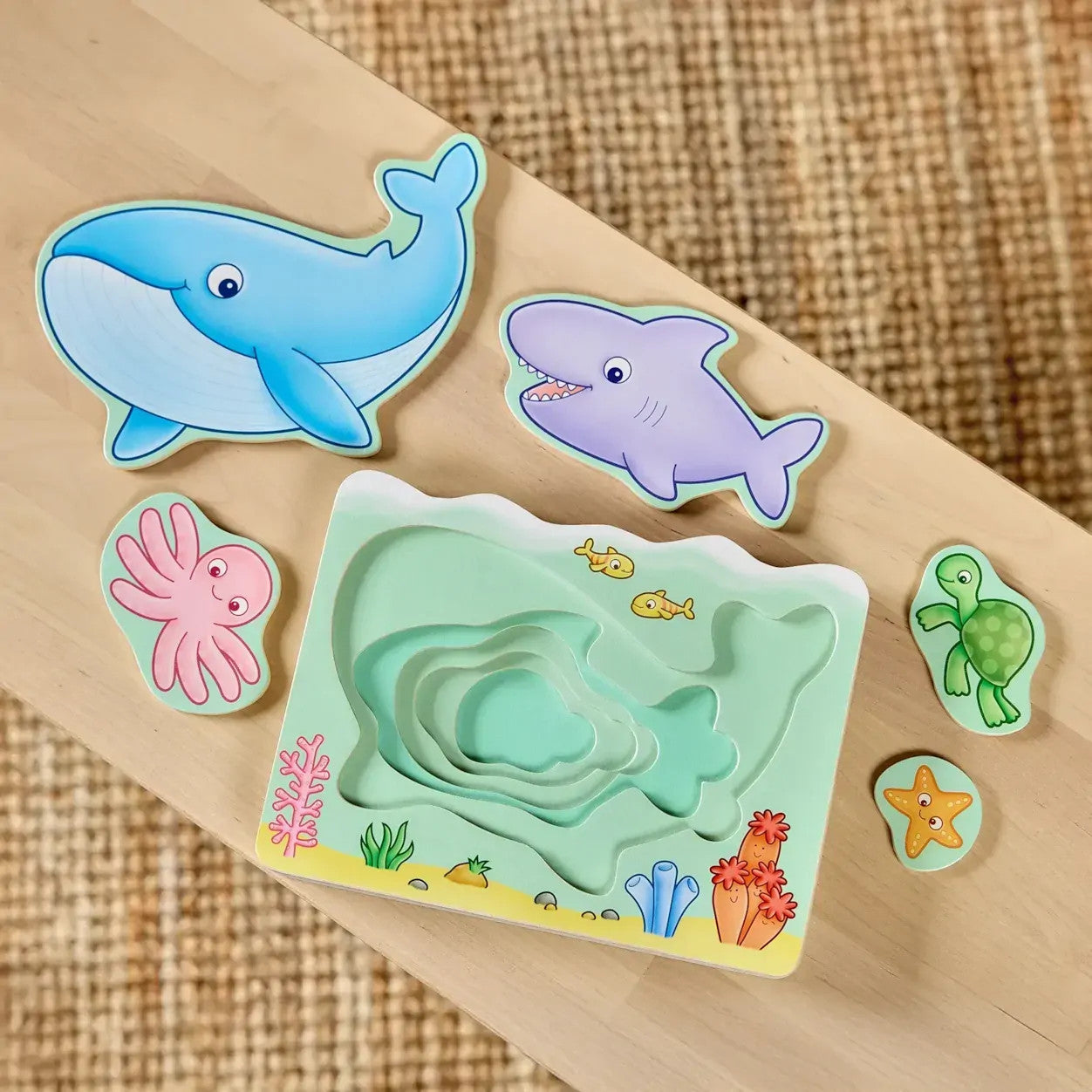 Orchard Toys - Under The Sea - Wooden Nesting Puzzle 5pc
