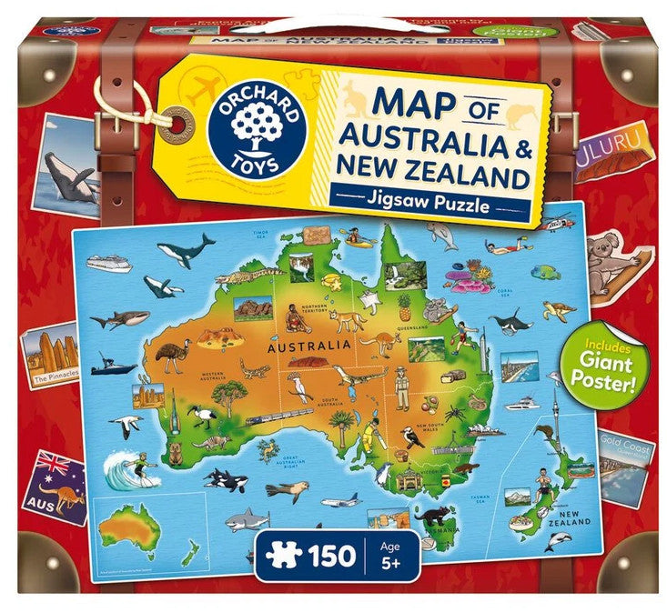 Orchard Toys - Map of Australia & New Zealand Puzzle 150pc