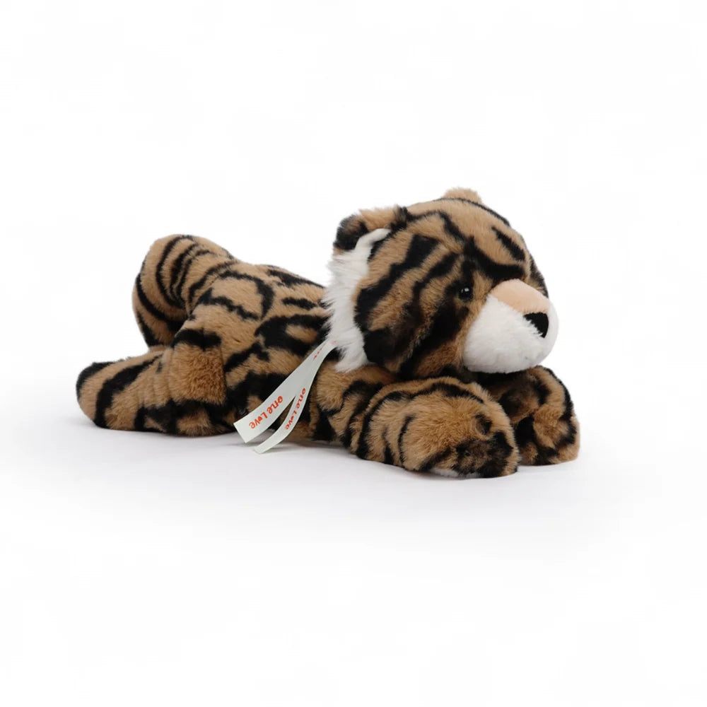 One Love Zenda Tiger ONL724 ultra-soft weighted tiger plush toy made from recycled materials