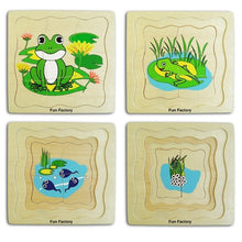 Fun Factory - Wooden Puzzle 4 Layers Frog