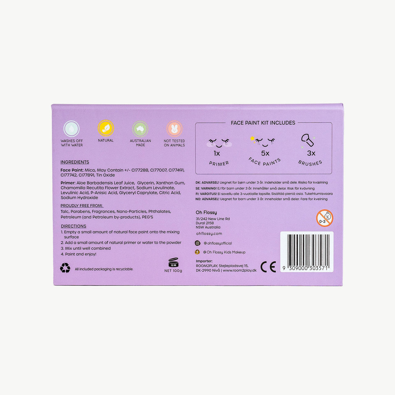 Oh Flossy - Face Paint Set Magic Garden