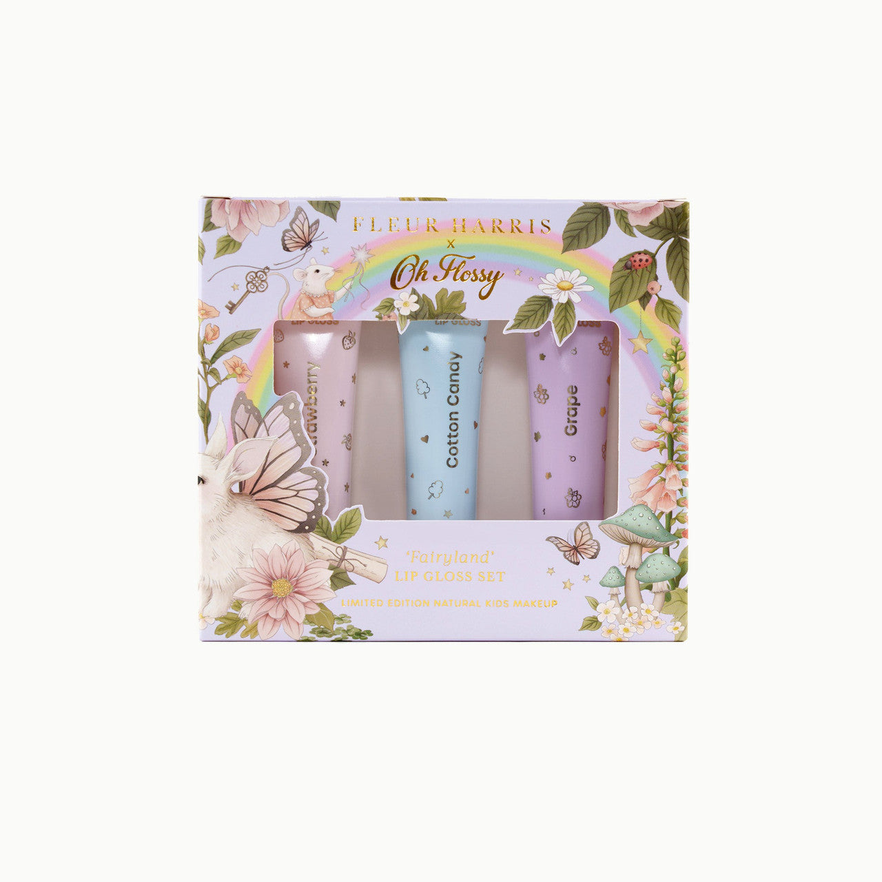 Oh Flossy x Fleur Harris - Fairyland Collection Natural Lip Gloss Set - 3 pack