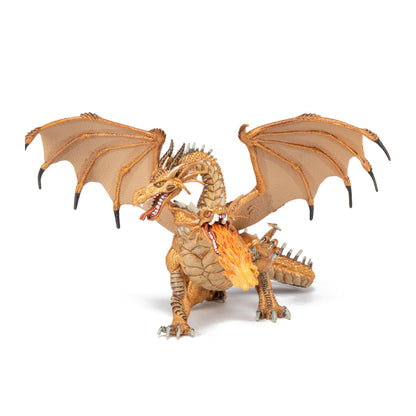 Papo - Gold Two Headed Dragon Figurine