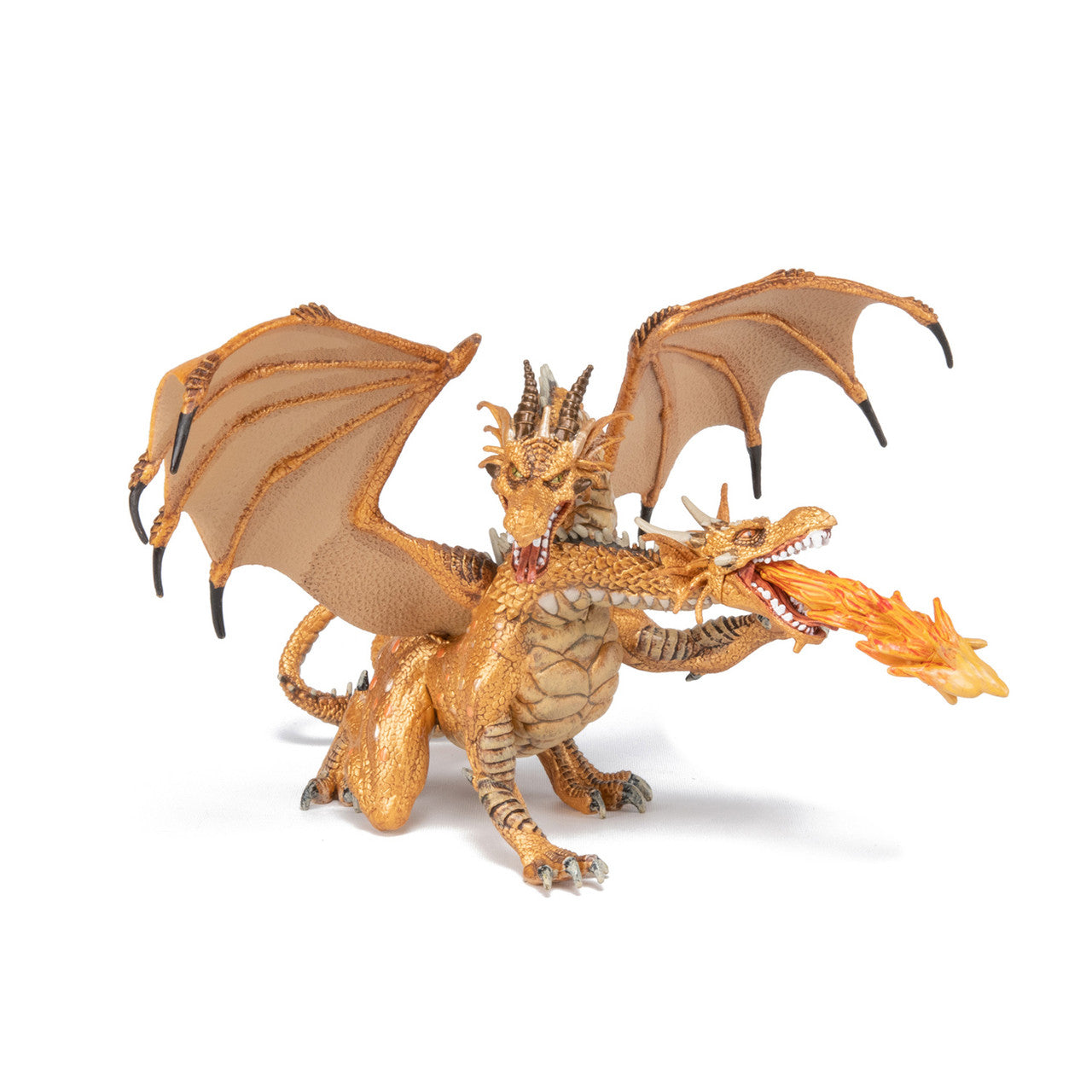Papo - Gold Two Headed Dragon Figurine