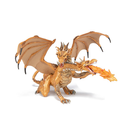 Papo - Gold Two Headed Dragon Figurine