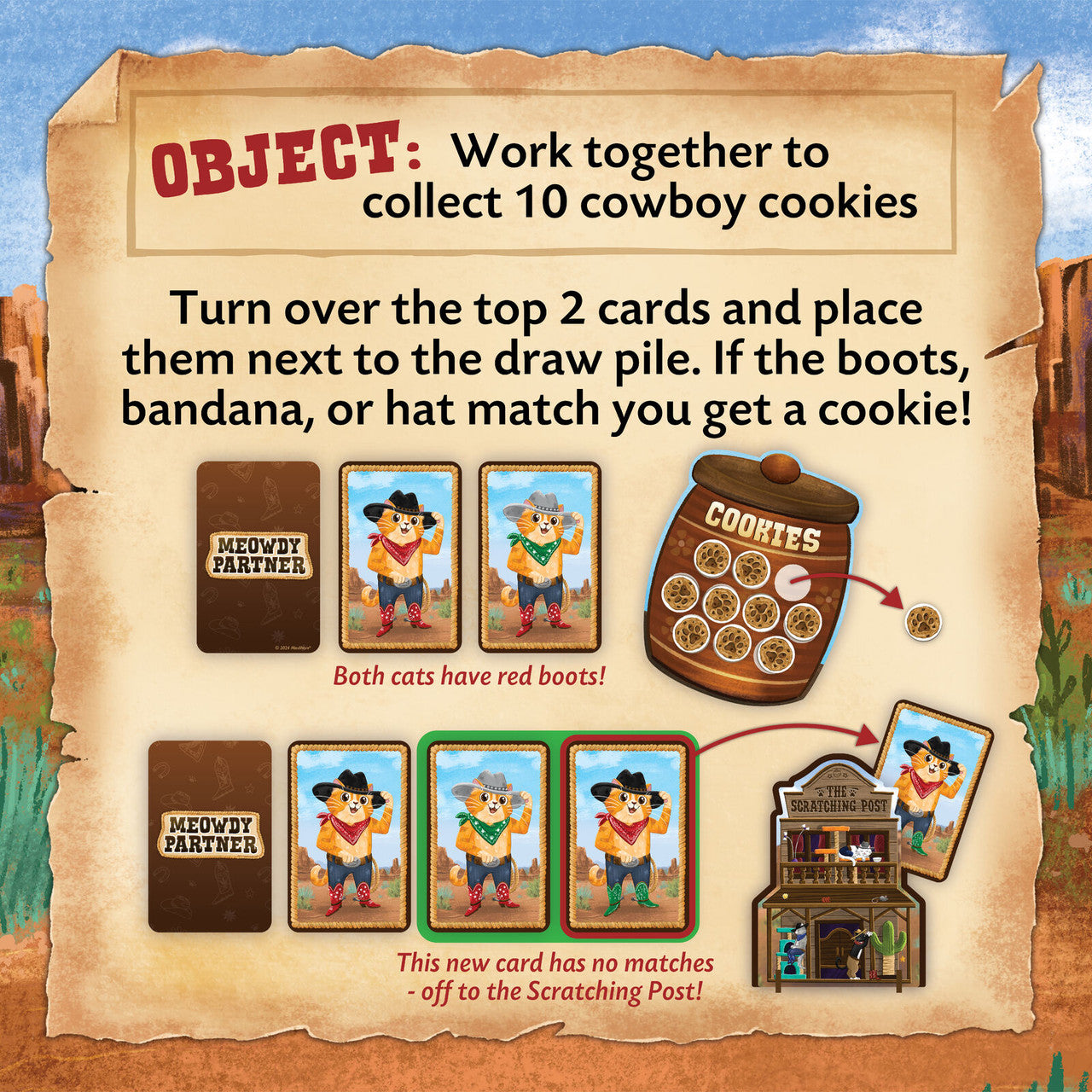 Peaceable Kingdom - Meowdy Partner Cooperative Board Game