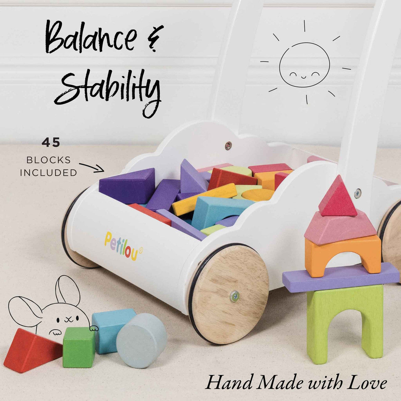 Le Toy Van - Petilou - Rainbow Baby Walker & Puzzle