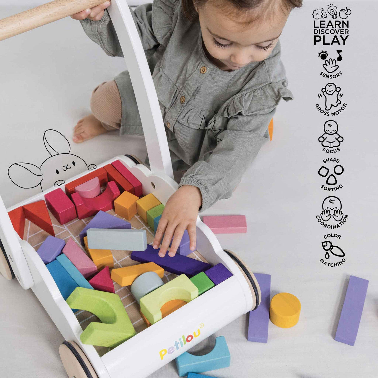 Le Toy Van - Petilou - Rainbow Baby Walker & Puzzle