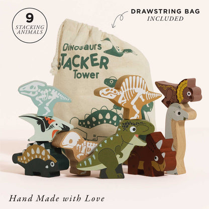 Le Toy Van - Jurassic Stacking Dinosaurs & Bag