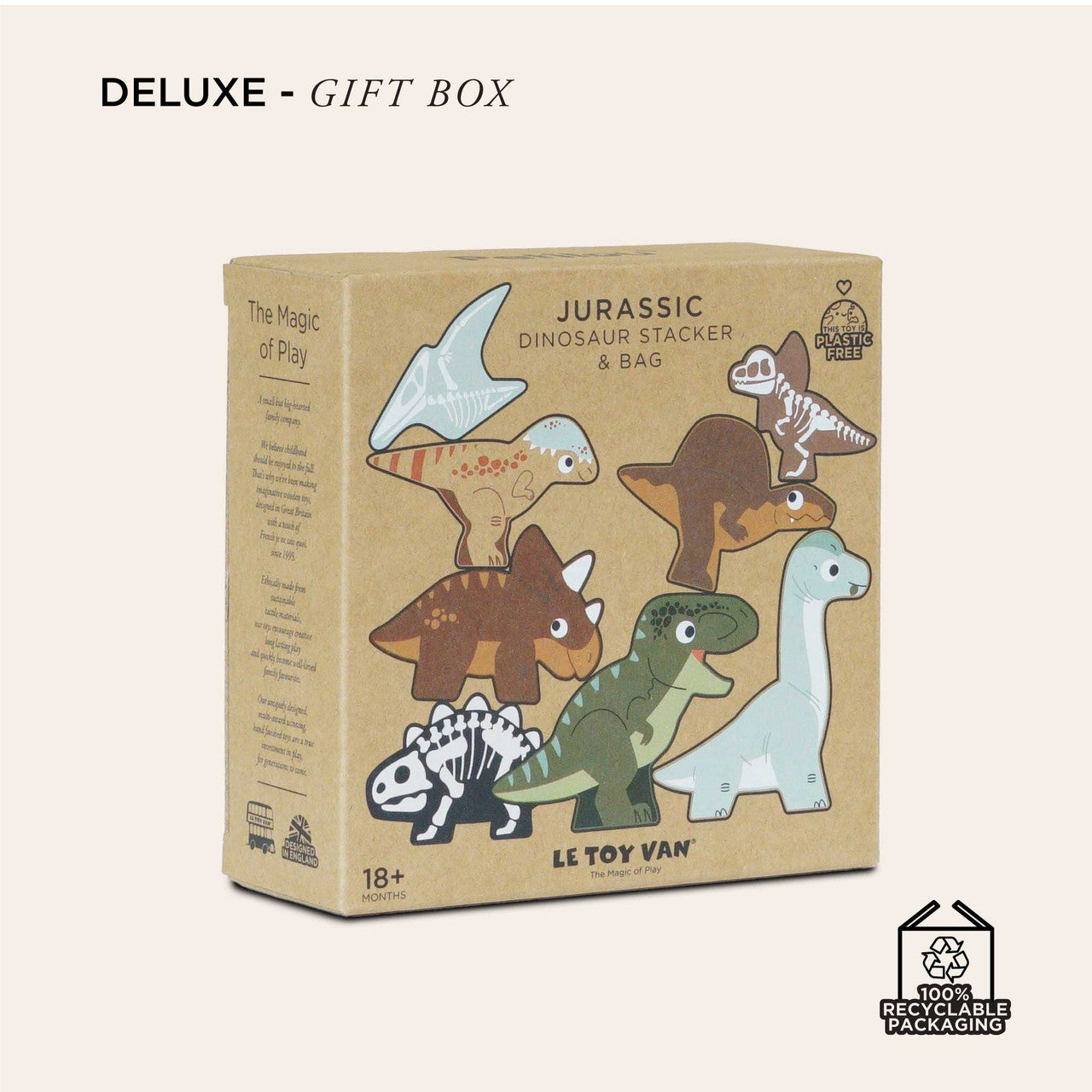 Le Toy Van - Jurassic Stacking Dinosaurs & Bag