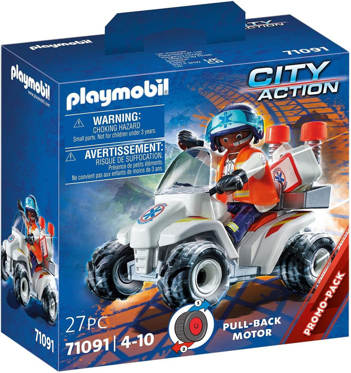 Playmobil City Action - Medical Rescue Pull-Back Quad 71091