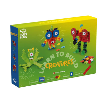 Plus-Plus Learn to Build Creatures 240 piece box shown front-on against a white background