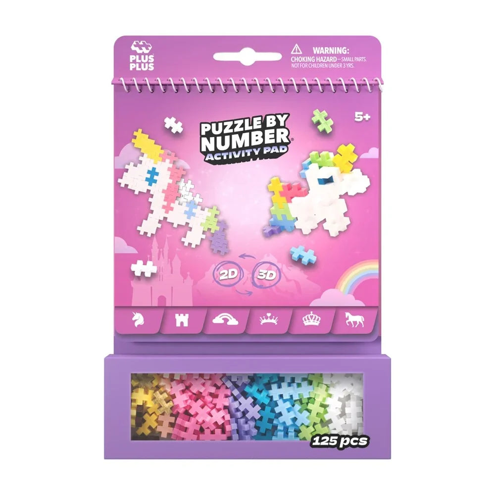 Plus-Plus Puzzle by Number Fairy Tale Activity Pad shown closed on a white background