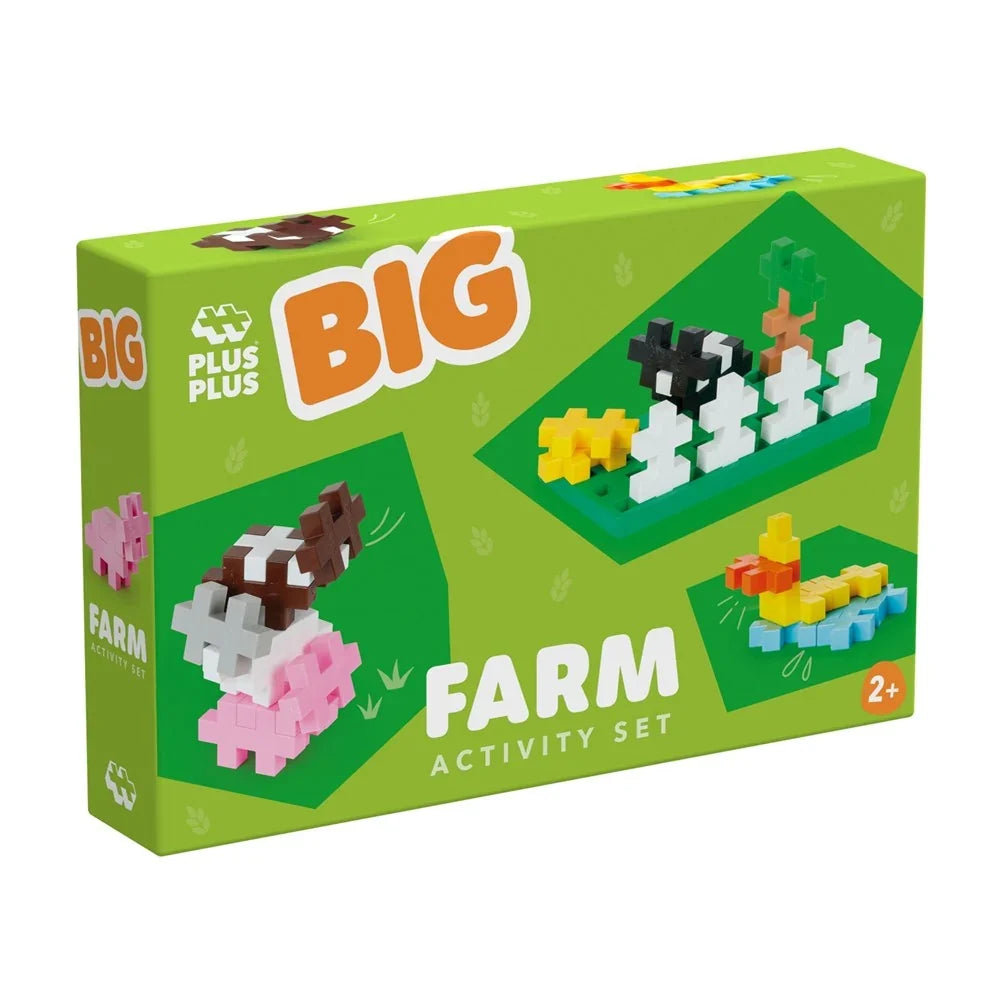 Plus-Plus BIG Farm Activity Set 40 piece box shown front-on against a white background