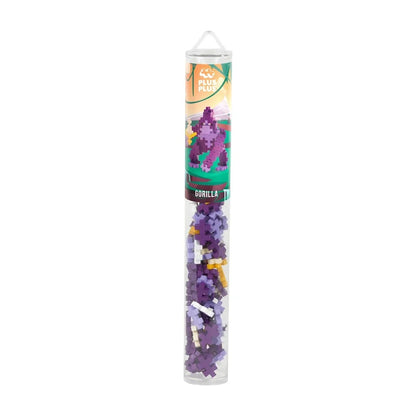 Plus-Plus Gorilla 100 piece tube standing upright against a plain white background