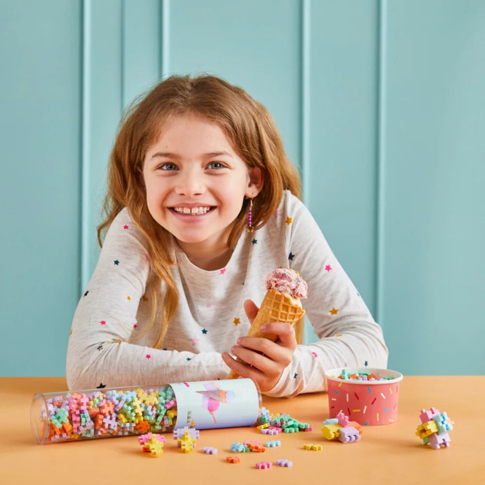 Plus-Plus Activity Pad Puzzle by Number Enchanted Forest PP4348 with 125 colourful building pieces and magical woodland designs