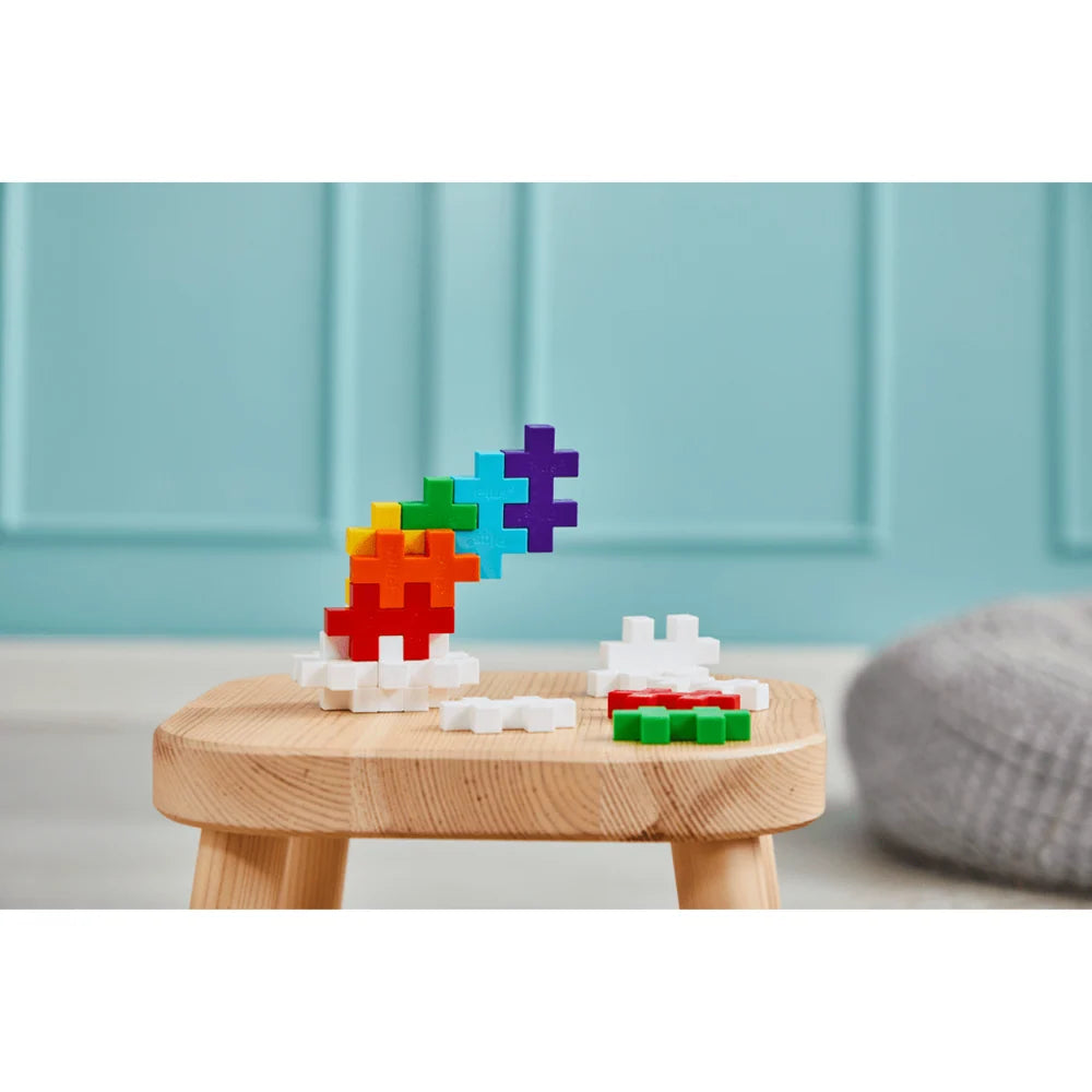 Plus-Plus BIG Rainbow 15 Piece Tube with oversized colourful STEM building blocks for toddlers