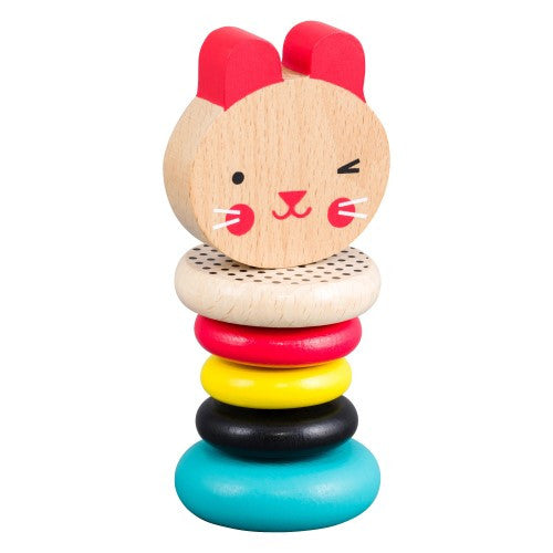 Petit Collage - Modern Bunny Wooden Rattle