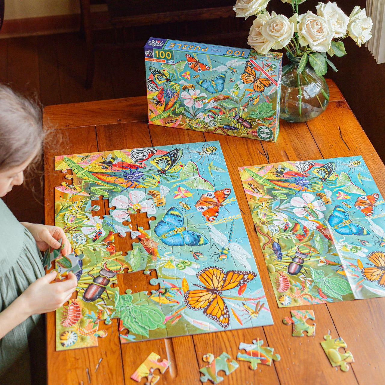 eeBoo 100pc - Love of Bugs Puzzle
