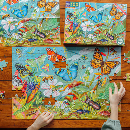 eeBoo 100pc - Love of Bugs Puzzle