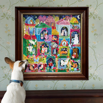 eeBoo 1000pc - Christmas Cats Puzzle
