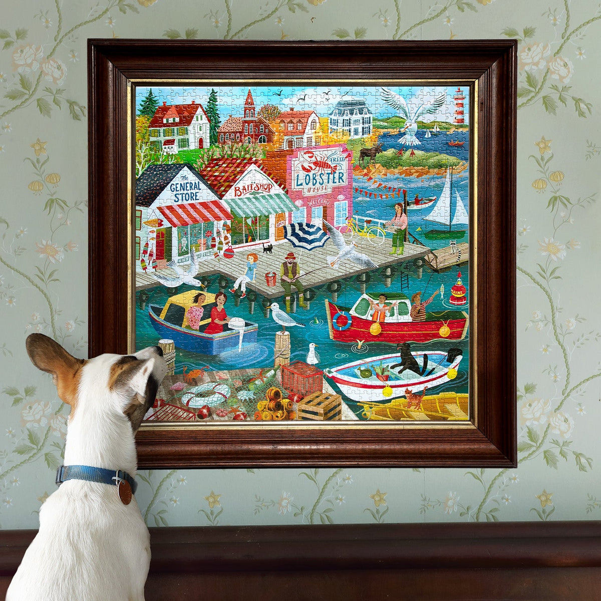 eeBoo 1000pc - New England Wharf Puzzle