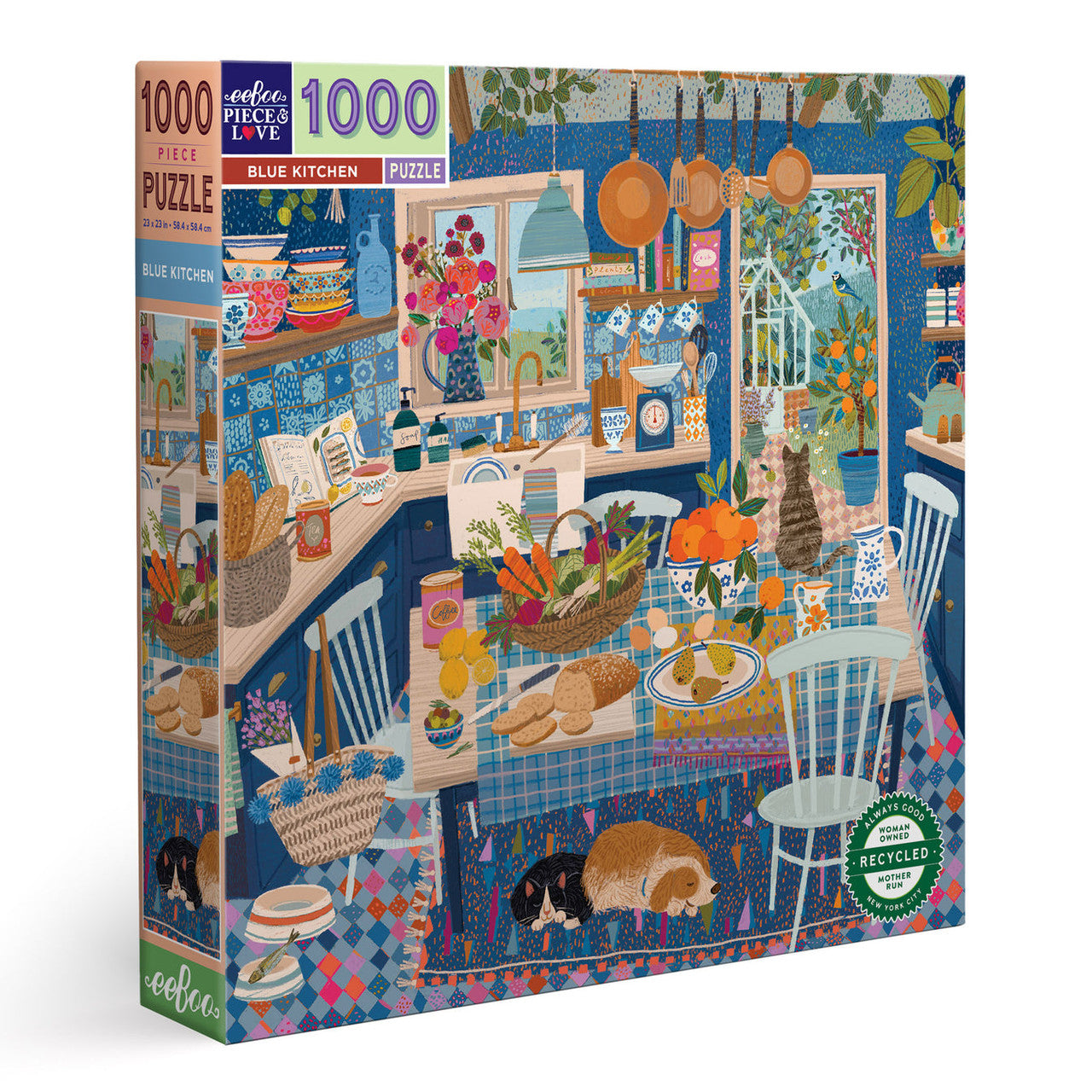 eeBoo 1000pc - Blue Kitchen Puzzle