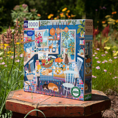 eeBoo 1000pc - Blue Kitchen Puzzle