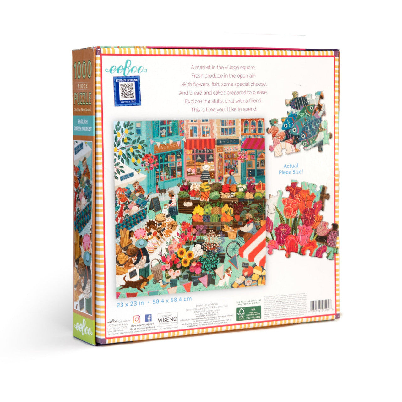eeBoo 1000pc - English Green Market