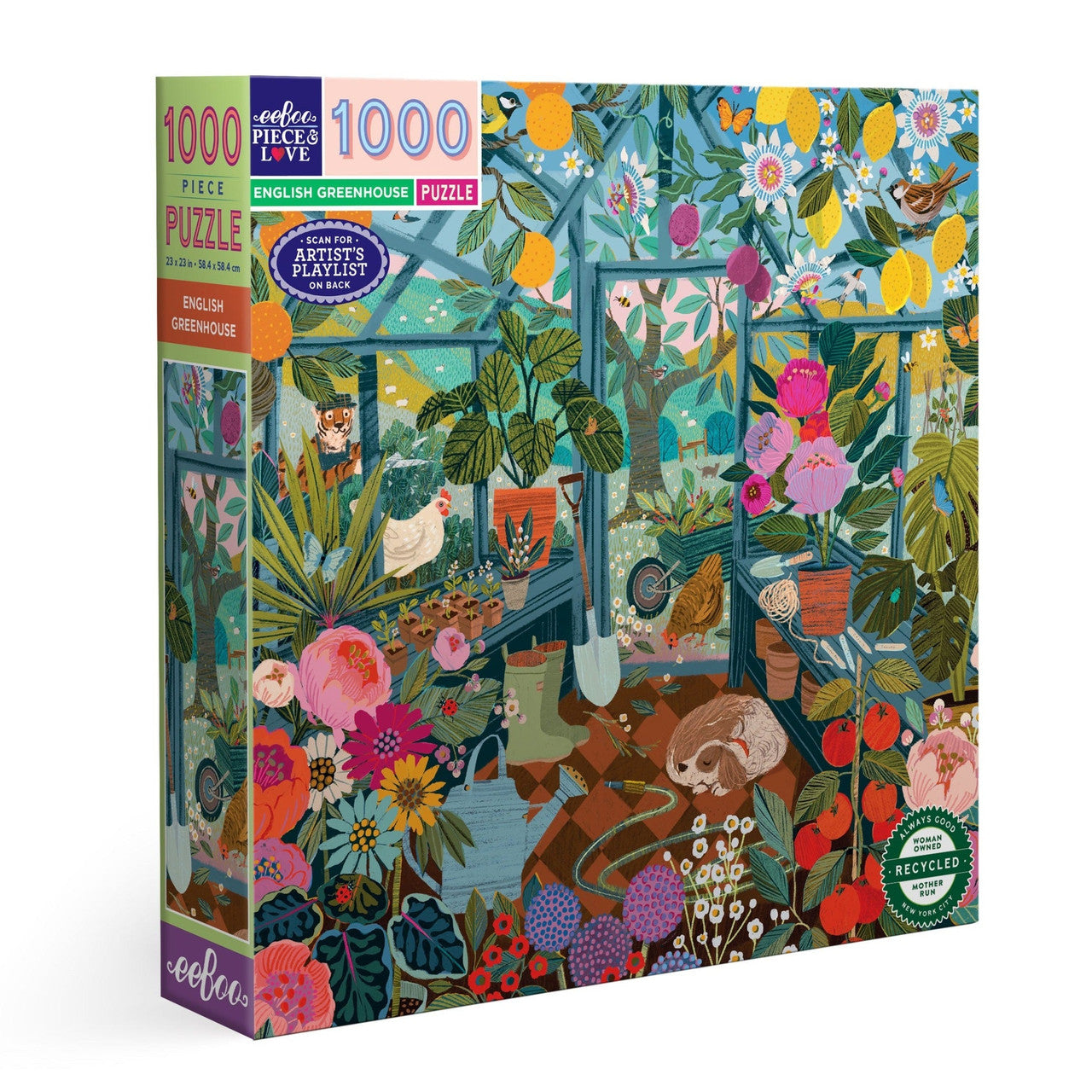 eeBoo 1000pc - English Greenhouse Puzzle