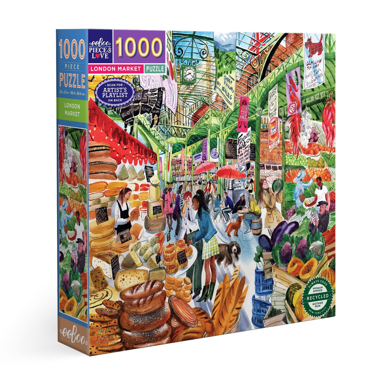 eeBoo 1000pc - London Market Puzzle