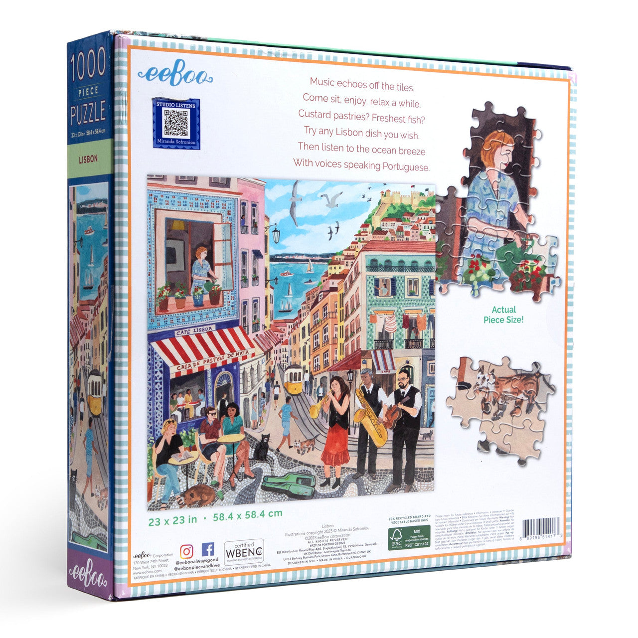 eeBoo 1000pc - Lisbon Puzzle