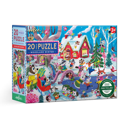 eeBoo 20pc - Woodland Winter Puzzle