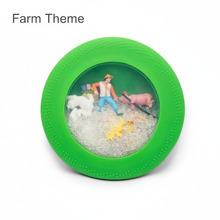 Jellystone Peekaboo Sensory Bag Farm with green silicone exterior and hidden farm themed figurines