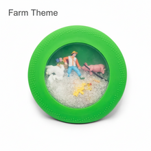 Jellystone Peekaboo Sensory Bag Farm with green silicone exterior and hidden farm themed figurines