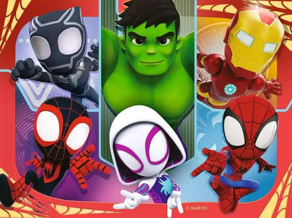 Ravensburger  -  Spidey & His Amazing - It's Spidey Time! 4 in a Box - 12, 16, 20, 24pc Puzzles