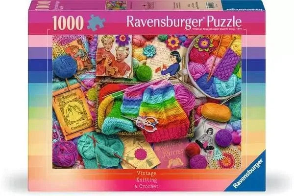 Ravensburger 1000pc- Vintage Knitting and Crochet Puzzle