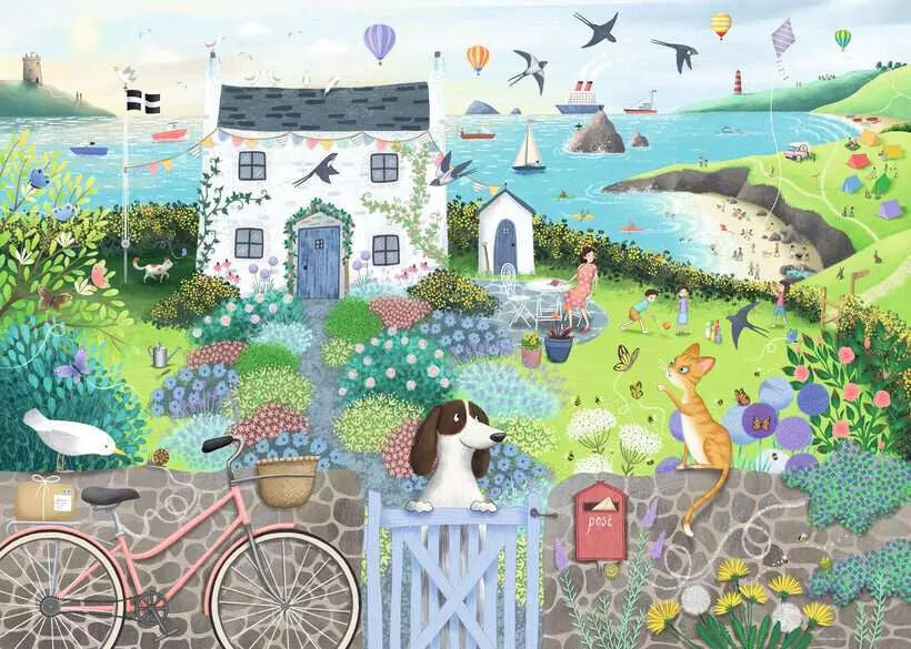 Ravensburger 1000pc - Coastal Cottage Puzzle **Damaged Packaging**
