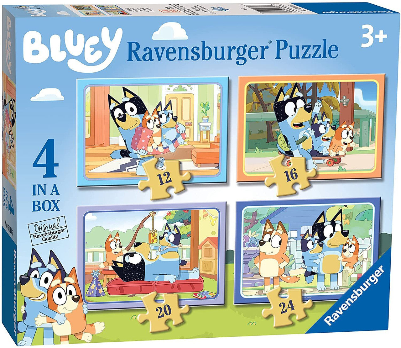 Ravensburger  - Bluey Let's Do This! 4 in a Box - 12, 16, 20, 24pc Puzzles