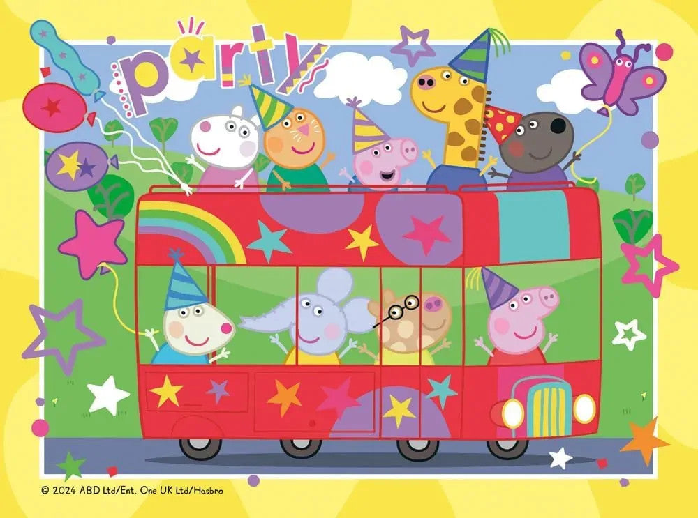 Ravensburger  -  Peppa Pig 4 in a Box - 12, 16, 20, 24pc Puzzles