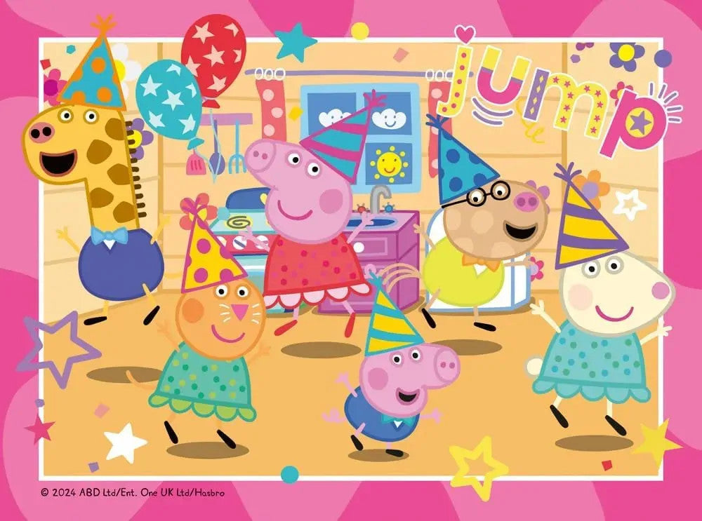Ravensburger  -  Peppa Pig 4 in a Box - 12, 16, 20, 24pc Puzzles
