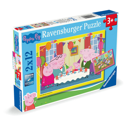 Ravensburger 2x12pc - Peppa Pig, Time To Celebrate Puzzle