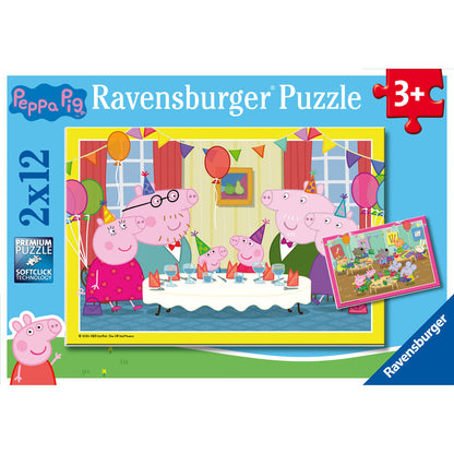 Ravensburger 2x12pc - Peppa Pig, Time To Celebrate Puzzle