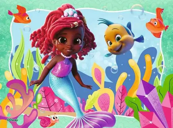 Ravensburger - Disney Ariel Friends are a Treasure! 4 in a Box - 12, 16, 20, 24pc Puzzles
