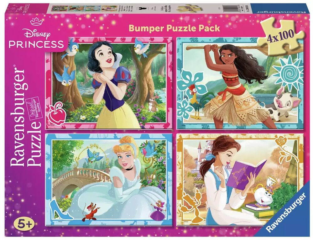 Ravensburger 4x100pc - Disney Princess Bumper Pack Puzzles **Damaged Packaging**