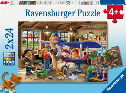 Ravensburger 2x24pc - Planes and Trains Puzzle