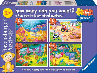 Ravensburger - My First Puzzles 6, 8, 10, 12pc - How Many Can You Count? Puzzles