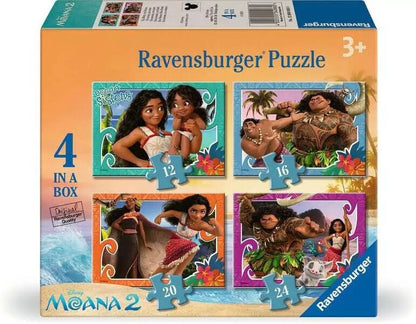Ravensburger  - Moana 4 in a Box - 12, 16, 20, 24pc