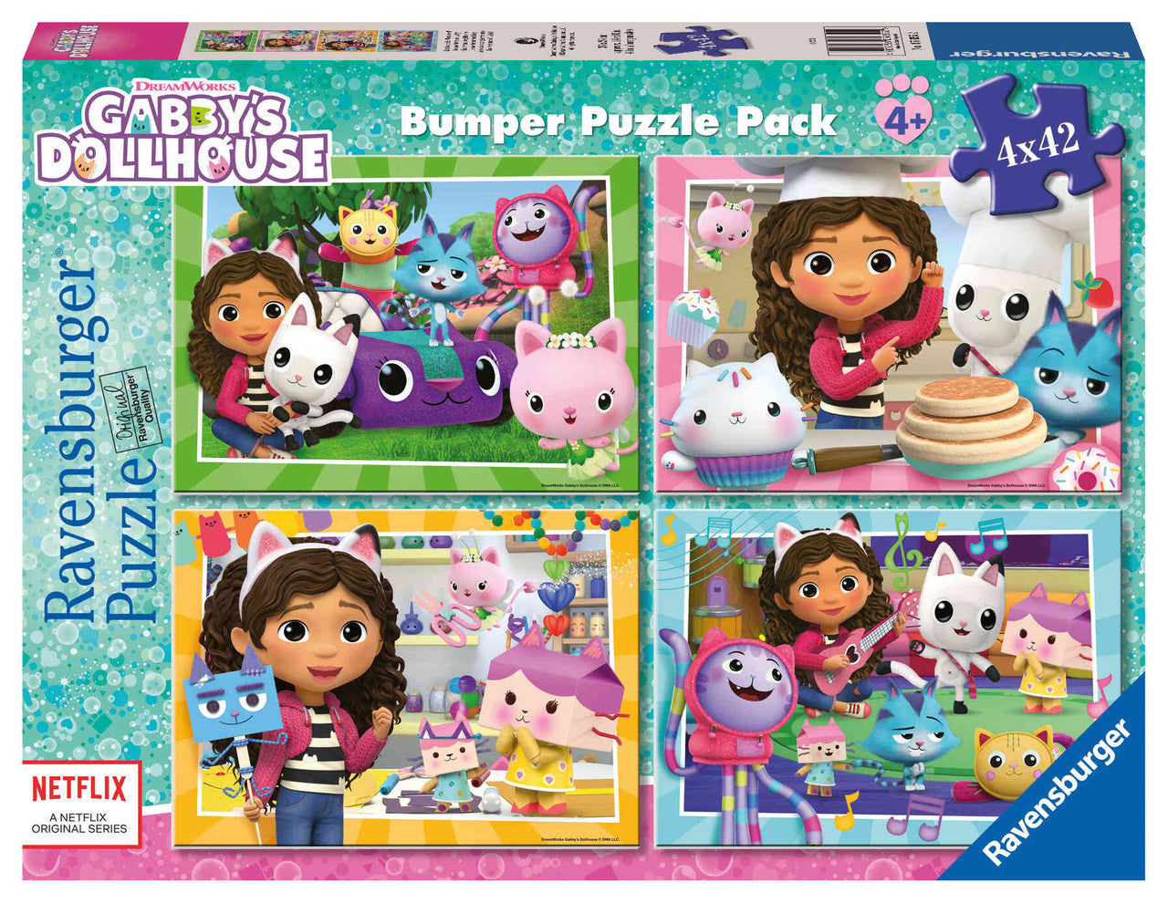 Ravensburger 4x42pc - Gabby's Dollhouse A-Meow-Mazing Bumper Puzzle Pack