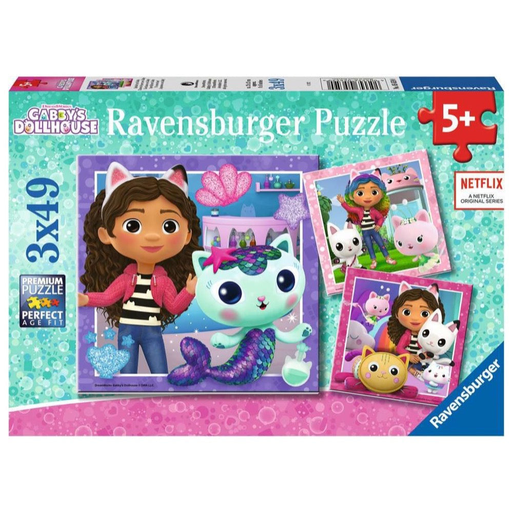 Ravensburger 3x49pc- Gabby's Dollhouse Puzzle